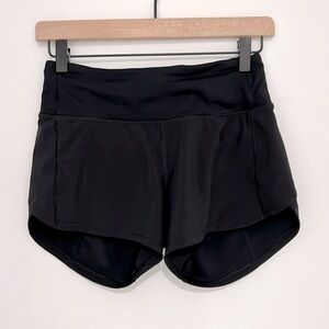 Lululemon speed up high rise lined shorts 2.5” (black)